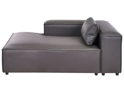 Méridienne Côté Droit Brande Cuir Pu Noir