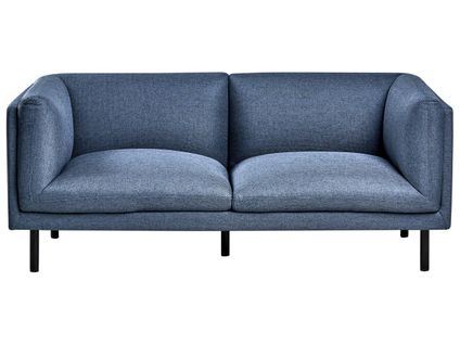 Canapé 2 Places Vorgod Tissu Bleu Foncé