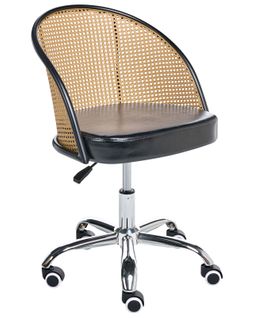 Chaise De Bureau Baltimore Cuir Pu Noir