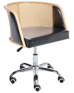 Chaise De Bureau Elkhart Cuir Pu Noir