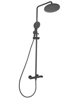 Ensemble De Douche Avec Mitigeur Et Douche De Pluie Catamarca Noir