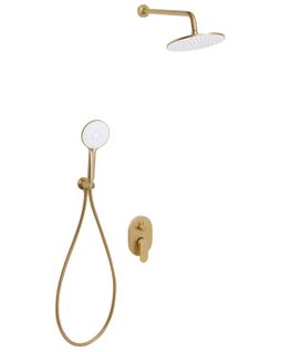 Ensemble De Douche Encastrée Avec Douche Pluie Tinguiririca Doré