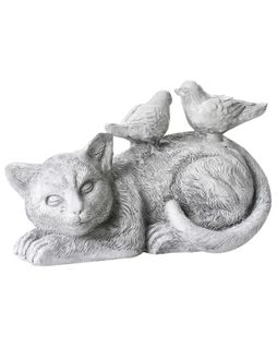 Statue De Jardin Kalela Chat Gris
