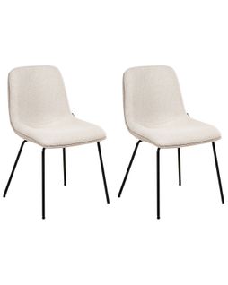 Lot De 2 Chaises De Salle à Manger Lorida Tissu Beige