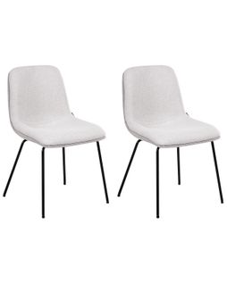 Lot De 2 Chaises De Salle à Manger Lorida Tissu Gris Clair