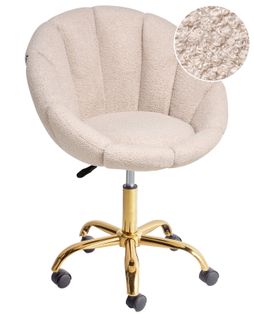 Chaise De Bureau Annabelle Bouclé Beige