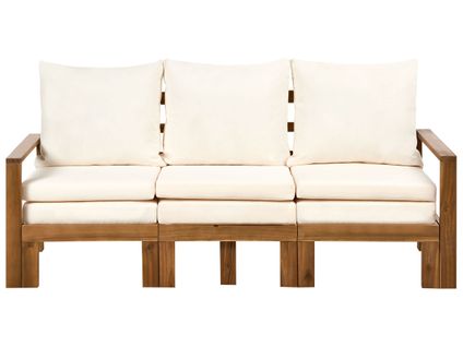 Banc Avec Coussin D\'assise Isolello 190 Cm Réglable Acacia Marron