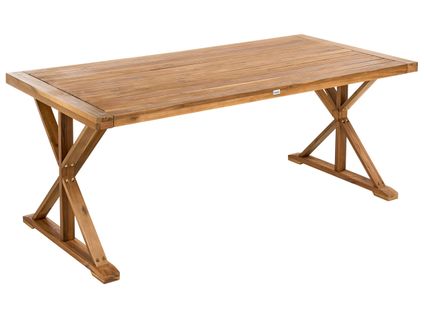 Table De Salle à Manger De Jardin Calabritto 90 Cm 180 Cm Acacia Marron