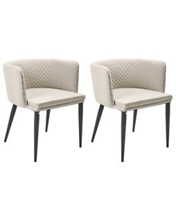 Lot De 2 Chaises De Jardin Limasson Tissu Beige
