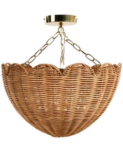 Lampe Suspension Mandekal Rotin Naturel