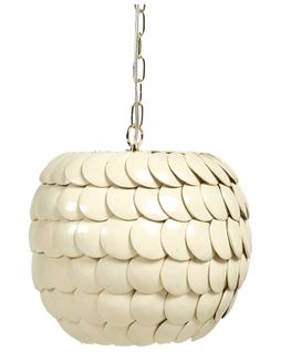 Lampe Suspension Maskeliya Coquille De Noix De Coco Beige
