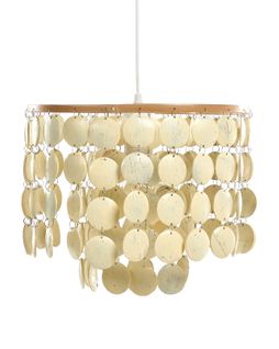 Lustre Parangi Coquille De Noix De Coco Beige Clair