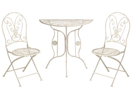 Ensemble Pour Bistro Coggia Métal Beige Clair