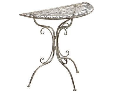 Table Bistrot Nurra 80 Cm 36 Cm Métal Gris