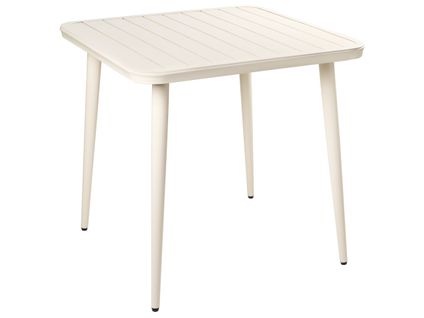 Table De Salle à Manger De Jardin Naturno 80 Cm 80 Cm Métal Beige Clair