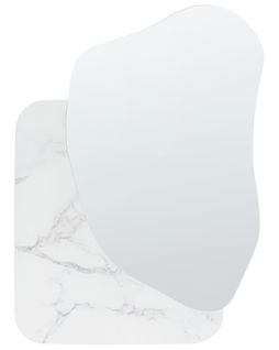 Miroir Arvert 60 Cm 80 Cm Marbre Blanc