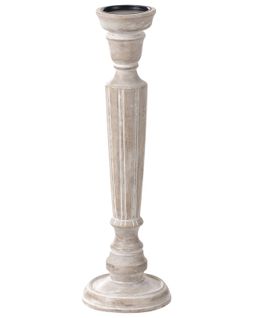 Bougeoir Mallawi Bois De Manguier 50 Cm Marron Clair