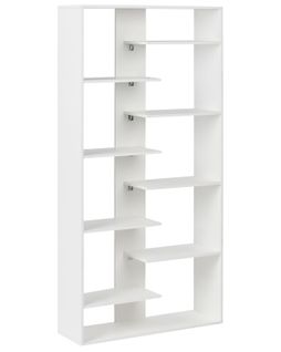 Bibliothèque 8 Étagères Fontas 180 Cm Blanc