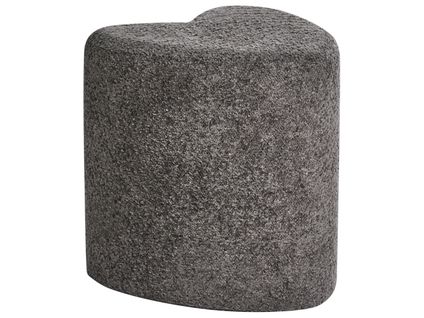 Pouf Scotia Tissu Chenille Gris Foncé