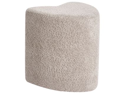 Pouf Scotia Tissu Chenille Marron Clair