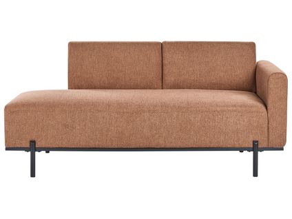 Méridienne Savasse Lin Synthétique Marron Doré