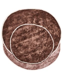 Tapis Kanrach Marron 200 X 200 Cm Soie Artificielle