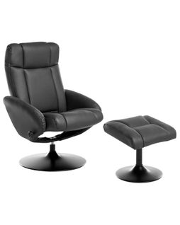 Fauteuil Inclinable Apate Cuir Pu Noir