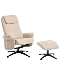 Fauteuil Inclinable Geras Bouclé Beige