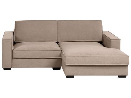 Canapé D'angle Kolding Tissu Taupe Côté Gauche