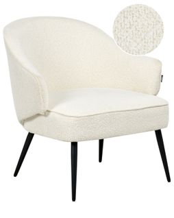 Fauteuil Kayla Bouclé Blanc Cassé