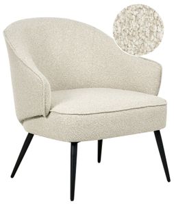 Fauteuil Kayla Bouclé Beige Clair