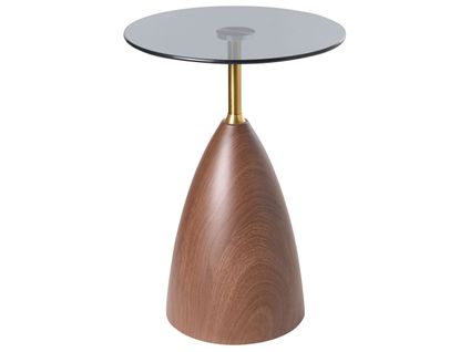 Table D'appoint Wallis Verre De Sécurité Marron/noir