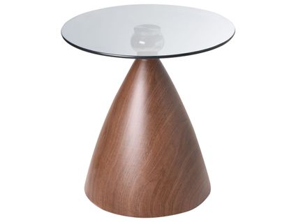 Table D'appoint Corella Verre De Sécurité Marron/noir