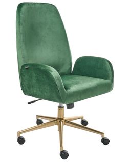 Chaise De Bureau Clare Velours Vert