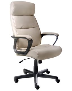 Fauteuil De Bureau Guru Cuir Pu Beige