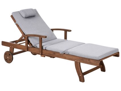 Transat Avec Coussin Amantea Premium Acacia Mélange De Gris