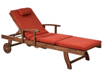 Transat Avec Coussin Amantea Premium Acacia Rouge