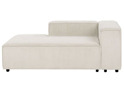 Méridienne Ardal Velours Côtelé Blanc Cassé Côté Droit