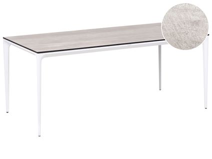 Table De Salle à Manger De Jardin Sovareto 180 Cm 90 Cm Imitation Bois Gris Clair