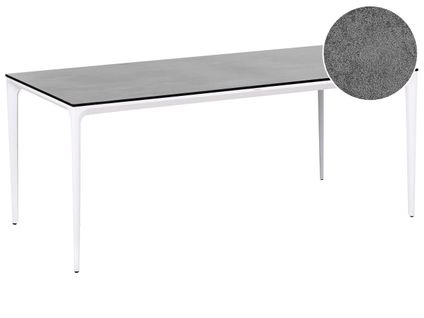 Table De Salle à Manger De Jardin Sovareto 180 Cm 90 Cm Effet Pierre Gris Foncé