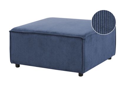 Ottoman Ardal Velours Côtelé Bleu Foncé