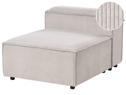 Module Fauteuil Ardal Velours Côtelé Taupe