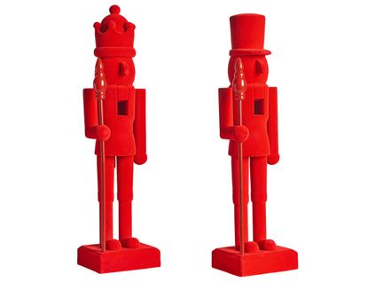 Lot De 2 Figurines Flatey Casse-noisette 40 Cm Rouge