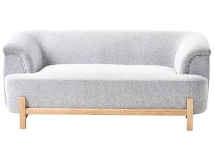 Canapé 2 Places Alnor Tissu Gris Clair