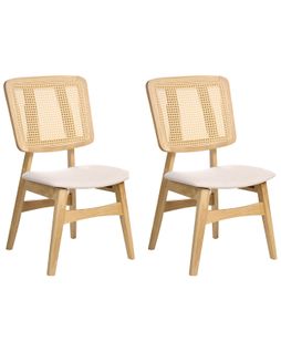 Lot De 2 Chaises De Salle à Manger Alcova Bois Marron Clair