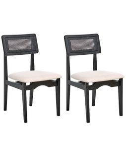 Lot De 2 Chaises De Salle à Manger Rubonia Bois Noir