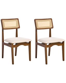 Lot De 2 Chaises De Salle à Manger Rubonia Bois Marron Foncé