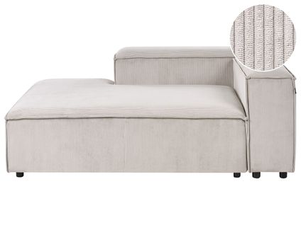 Méridienne Côté Droit Ardal Velours Côtelé Taupe