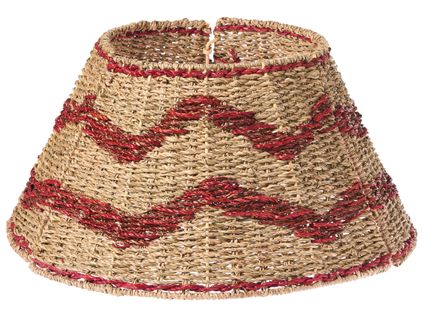 Jupe De Sapin De Noël Hiver Herbier Marin Rouge 43 Cm