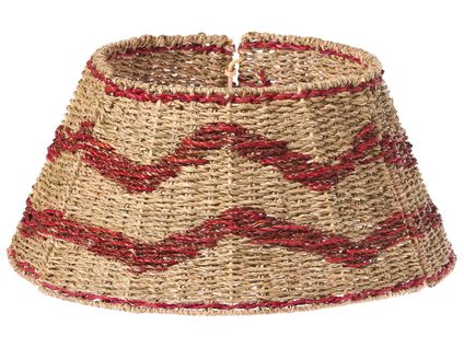 Jupe De Sapin De Noël Hiver Herbier Marin Rouge 51 Cm